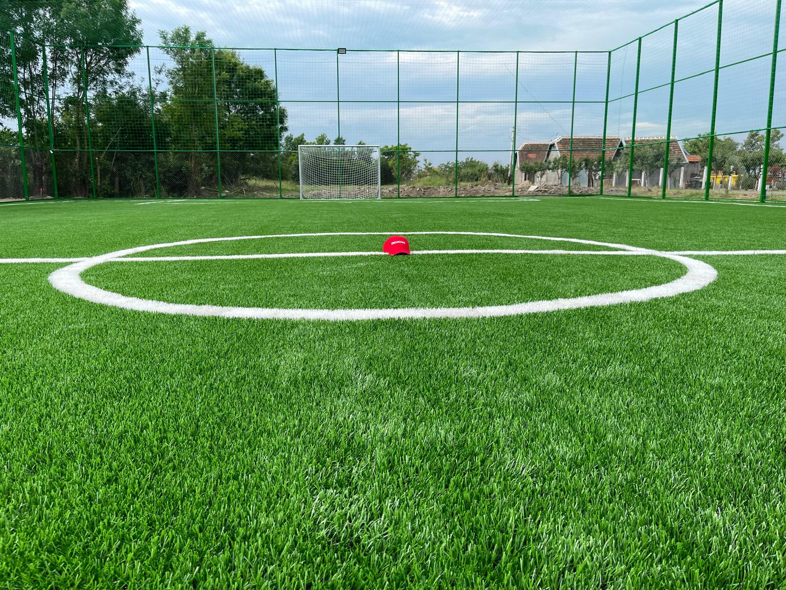 Synthetic turf sports field designed and completed by Dromcons
